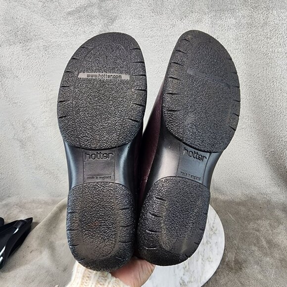 Hotter Shoes Womens Size 8.5 Mystery Purple Suede Zip Mid-Calf Boots *GUC* - Picture 8 of 16